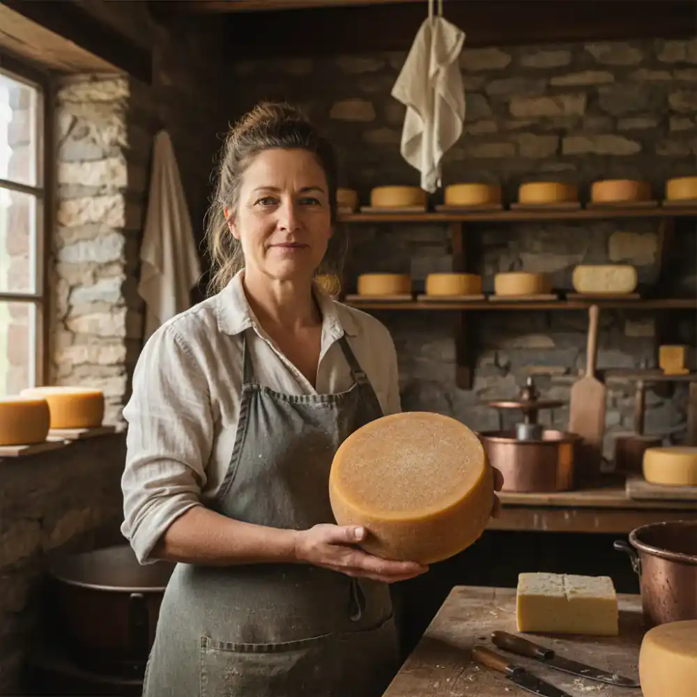Portrait of an artisan cheesemaker