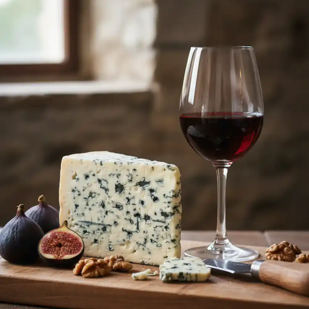 Blue cheese and port wine