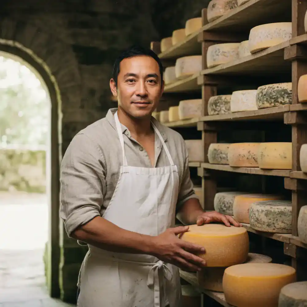 Portrait of cheesemaker Marcus Lin