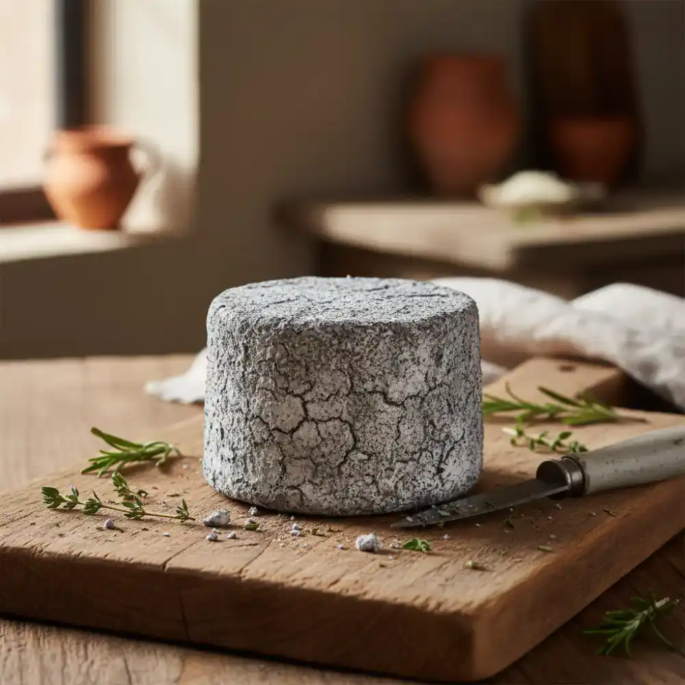 Ash-Coated Goat cheese log